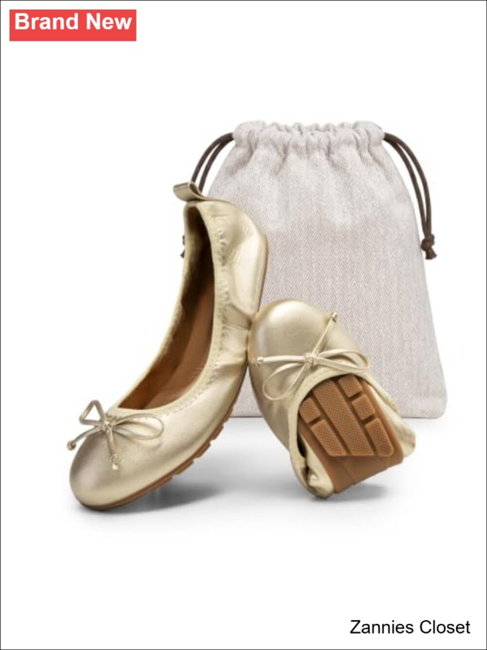 ✨ DREAM PAIRS Women's Foldable Bowknot Ballet Flats Comfortable Travel Shoes